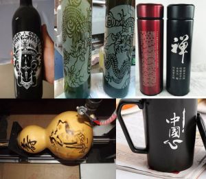 温州瑞安酒瓶葫芦工艺品激光雕刻机